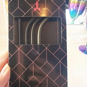 Jeffree Star Black Metal Straw 4 pack